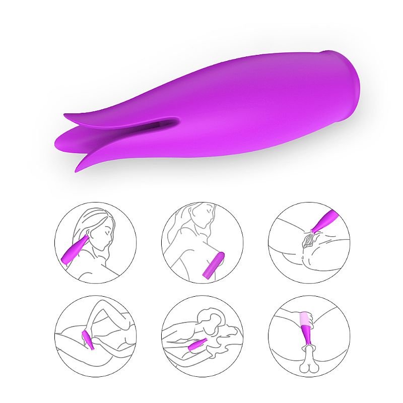 Vibrador 2 em 1 Bud Silicone Recarregável 11cm (Cor Sortida)