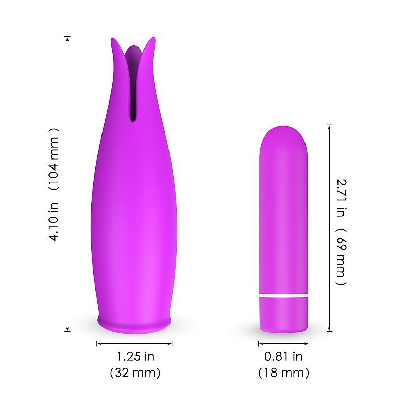 Vibrador 2 em 1 Bud Silicone Recarregável 11cm (Cor Sortida)