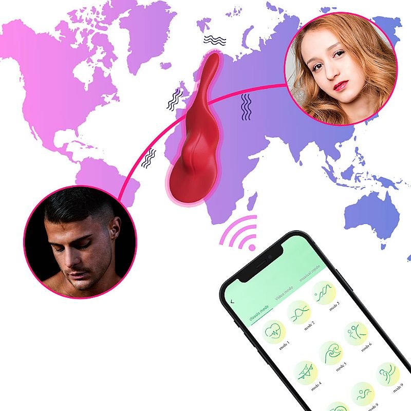 Vibrador de Calcinha Recarregável – 9 Modos via Bluetooth, Controle por App Android/iOS