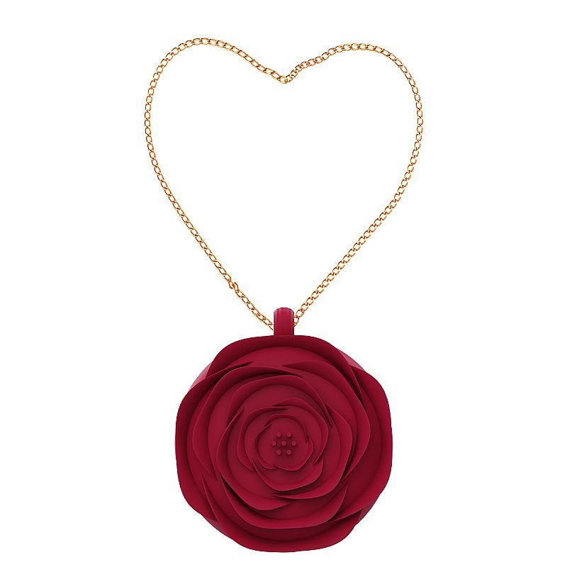 Vibrador Colar de Clitóris Discreto - Pingente Rosa Recarregável (10 Modos)