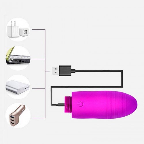 Bullet Vibrador Clitoriano Recarregável – 20 Modos, Controle Remoto, Diversas Cores Sortidas