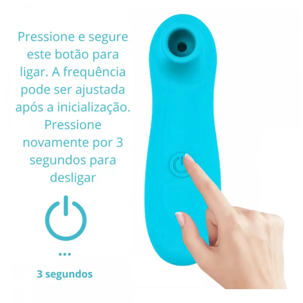 Sugador de Clitóris Recarregável - Ondas de Pressão (USB)