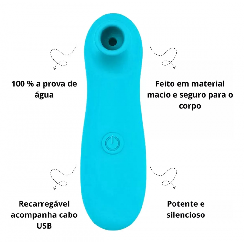 Sugador de Clitóris Recarregável - Ondas de Pressão (USB)