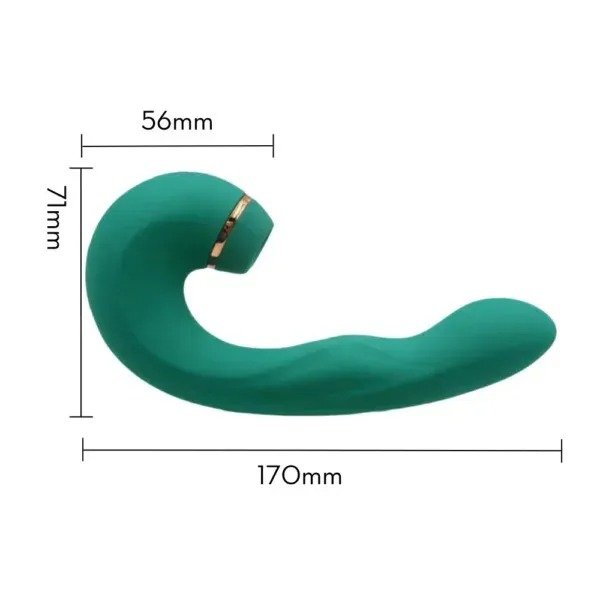 Sugador e Vibrador 3 em 1 - 17cm - 20 Modos - Vibração, Pulsação e Ondas de Pressão