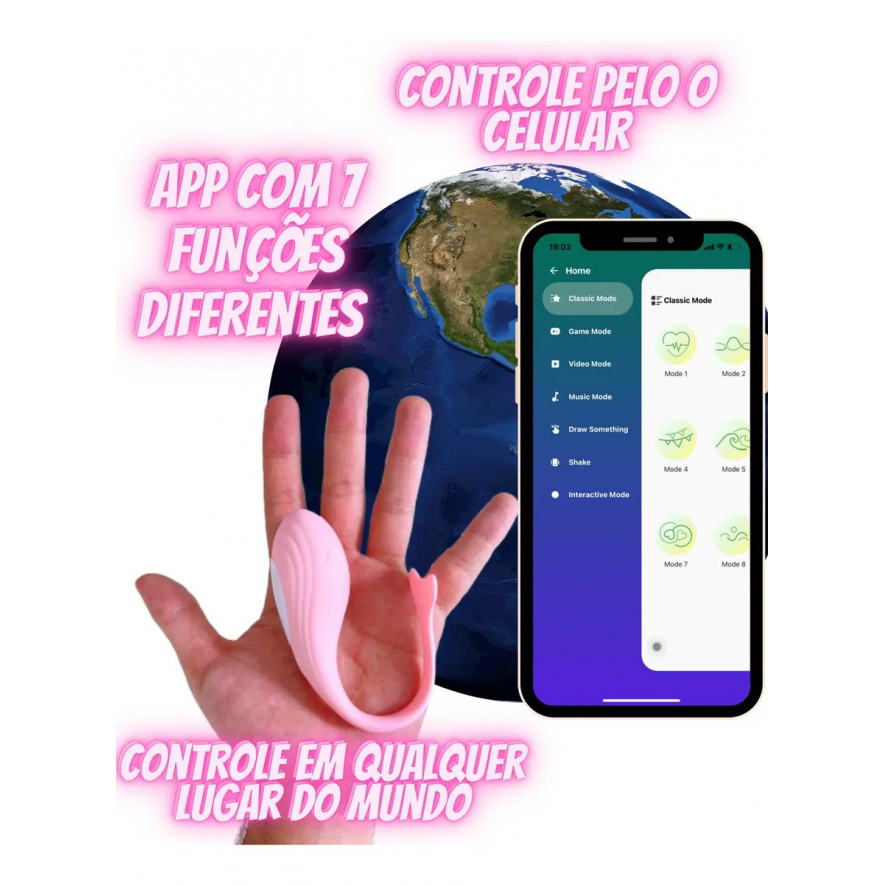Vibrador de Calcinha App Control - Prazer à Distância (Ponto G)