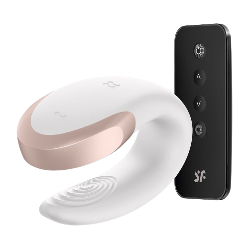 Vibrador de Casal Satisfyer Double Love - 8,6 cm x 5,7 cm - 10 Modos e Controle Remoto App
Satisfyer Double Love: Vibração Poderosa e Luxuosa para o Prazer a Dois
O Satisfyer Double Love é o vibrador de casal perfeito para impressionar e intens Vibrador de Casal Satisfyer Double Love - 8,6 cm x 5,7 cm - 10 Modos e Controle Remoto App