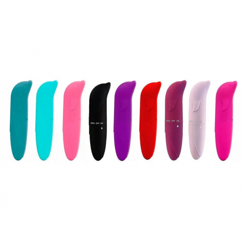 Vibrador Ponto G Golfinho Fiamor 12cm - Aveludado (Cor Aleatória)