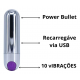 Vibrador Power Bullet 10 Modos - Estimulador Clitoriano Recarregável (Cor Aleatória) Descubra o prazer em qualquer lugar com o Vibrador Power Bullet, um estimulador clitoriano compacto e potente que cabe na palma da sua mão. Vibrador Power Bullet 10 Modos - Estimulador Clitoriano Recarregável (Cor Aleatória)