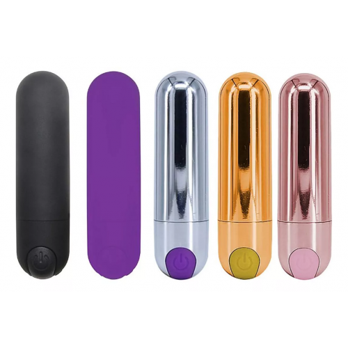 Vibrador Power Bullet 10 Modos - Estimulador Clitoriano Recarregável (Cor Aleatória)