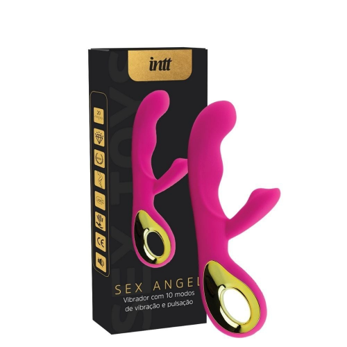 Vibrador Sex Angel com 10 Modos de Vibração e Recarga USB - Estimulador de Clitóris