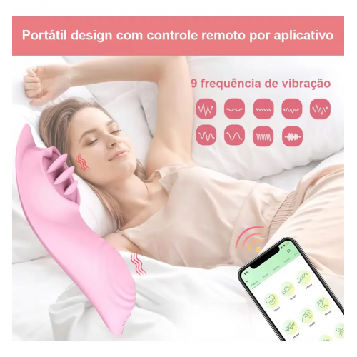 Vibrador de Calcinha por Aplicativo - Prazer Discreto e Controle Remoto